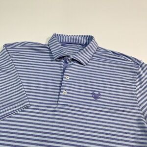 Johnnie-O Stripe Performance Polo Men's XL The Vintage Club Indian Wells CA